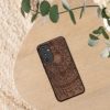 Kwmobile Кейс за Samsung Galaxy A54 5G, Кафяв, Дървен/Силиконов, 60799.04