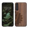 Kwmobile калъф за Samsung Galaxy S23 Plus, кафяв, дърво/силикон, 61686.01