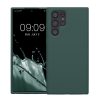 Kwmobile калъф за Samsung Galaxy S22 Ultra, зелен, силиконов, 56765.171