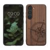 Kwmobile калъф за Samsung Galaxy S23, кафяв, дърво/силикон, 61685.02