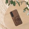 Kwmobile калъф за Samsung Galaxy S23, кафяв, дърво/силикон, 61685.02