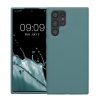 Kwmobile калъф за Samsung Galaxy S22 Ultra, зелен, силиконов, 56765.206