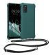 Kwmobile калъф с връзка за Samsung Galaxy A03s, зелен, силиконов, 58562.78