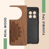 Kwmobile калъф за OnePlus 11, кафяв, дърво/силикон, 60791.02