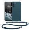 Kwmobile калъф с връзка за Samsung Galaxy A14 5G, тъмносин, силиконов, 60819.17