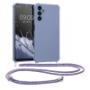 Kwmobile калъф с връзка за Samsung Galaxy A14 5G, син, силиконов, 60819.108