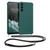 Kwmobile калъф с връзка за Samsung Galaxy A14 5G, зелен, силиконов, 60819.78