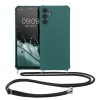 Kwmobile калъф с връзка за Samsung Galaxy A14 5G, зелен, силиконов, 60819.78