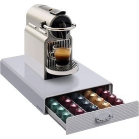   Поставка за кафе капсули Navaris за 50 капсули Nespresso, сиво, 47364.03.22