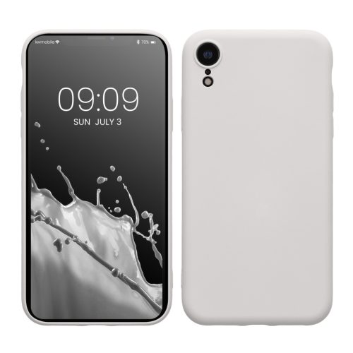 Kwmobile калъф за Apple iPhone XR, бял, силиконов, 49983.48