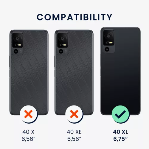 Kwmobile калъф за TCL 40 XL, лилав, силиконов, 61718.187
