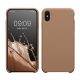 Kwmobile калъф за Apple iPhone XS Max, кремав, силиконов, 45909.246