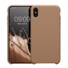 Kwmobile калъф за Apple iPhone XS Max, кремав, силиконов, 45909.246