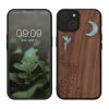Kwmobile калъф за Apple iPhone 14, кафяв/многоцветен, дърво/силикон, 59124.05