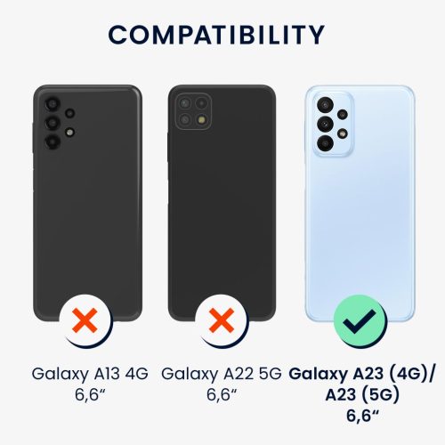 Kwmobile Кейс за Samsung Galaxy A23/Galaxy A23 5G, Лилав, Силиконов, 57955.24