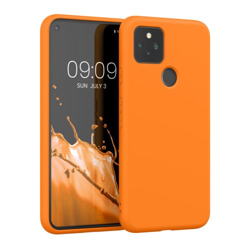 Kwmobile калъф за Google Pixel 5, оранжев, силиконов, 53778.15