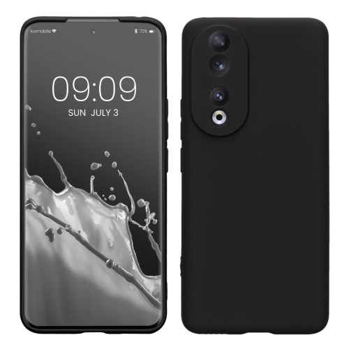 Kwmobile калъф за Honor 90 5G, черен, силиконов, 61742.47
