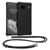 Kwmobile калъф с връзка за Google Pixel 7a, черен, силиконов, 61600.01