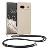 Kwmobile калъф с връзка за връзка за Google Pixel 7a, кремав, силиконов, 61600.16