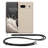 Kwmobile калъф с връзка за връзка за Google Pixel 7a, кремав, силиконов, 61600.16