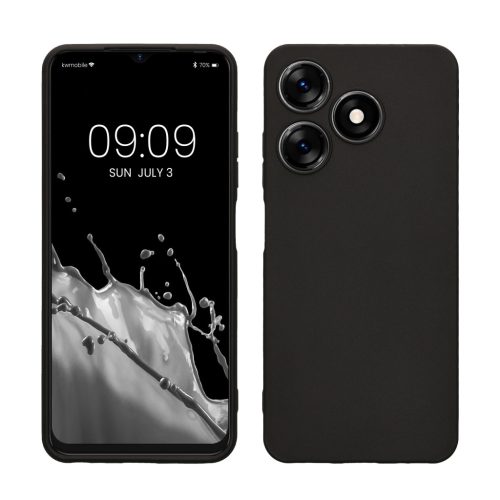 Kwmobile калъф за Tecno Spark 10, черен, силиконов, 61755.47