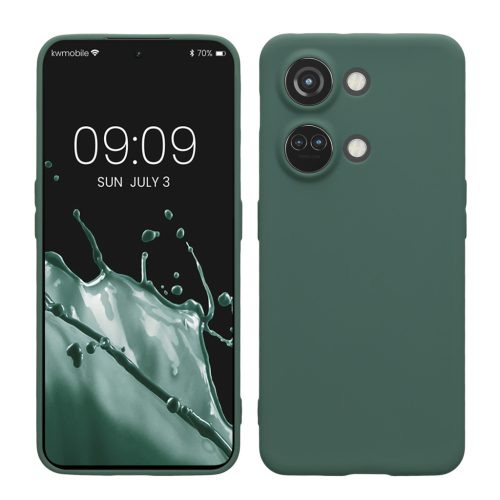 Kwmobile калъф за OnePlus Nord 3 5G, зелен, силиконов, 61767.166