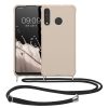 Kwmobile калъф с връзка за връзка за Huawei P30 Lite, кремав, силиконов, 52079.16