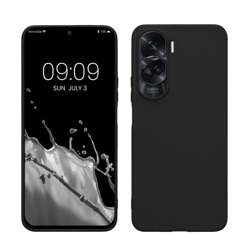 Kwmobile калъф за Honor 90 Lite, черен, силиконов, 61744.47