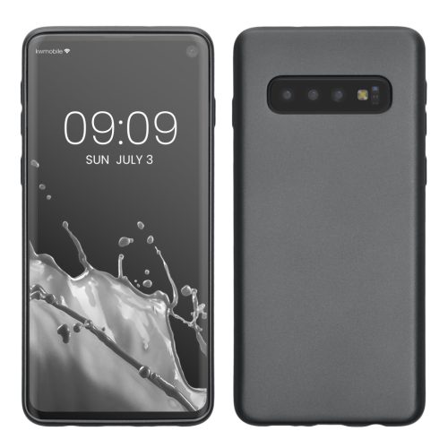 Kwmobile калъф за Samsung Galaxy S10, сив, силиконов, 47452.232