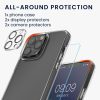 Комплект калъф и 2 защитни фолиа за предна част/камера за Apple iPhone 13 Pro, прозрачен, пластмаса/закалено стъкло, 61822.03