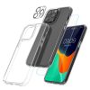 Комплект калъф и 2 защитни фолиа за предна камера/камера за Apple iPhone 14 Pro Max, прозрачен, пластмаса/закалено стъкло, 61826.03