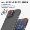Комплект калъф и 2 защитни фолиа за предна камера/камера за Apple iPhone 14 Pro Max, прозрачен, пластмаса/закалено стъкло, 61826.03