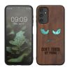 Kwmobile калъф за Samsung Galaxy A14 5G, кафяв, дърво/силикон, 60817.08