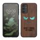 Kwmobile калъф за Samsung Galaxy A14 5G, кафяв, дърво/силикон, 60817.08