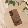 Kwmobile калъф за Samsung Galaxy A34 5G, кафяв, дърво/силикон, 60813.08