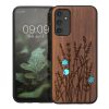 Kwmobile калъф за Samsung Galaxy A14 5G, кафяв, дърво/силикон, 60817.09