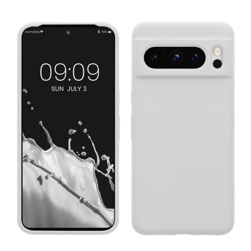 Kwmobile калъф за Google Pixel 8 Pro, бял, силиконов, 61854.02