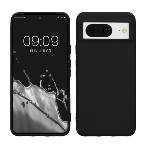 Kwmobile калъф за Google Pixel 8, черен, силиконов, 61855.47