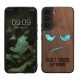 Kwmobile калъф за Samsung Galaxy S22, кафяв, дърво/силикон, 58306.08