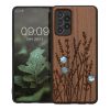 Kwmobile Кейс за Samsung Galaxy A52/Galaxy A52 5G/Galaxy A52s 5G, Кафяв, Дървен/Силиконов, 54354.16