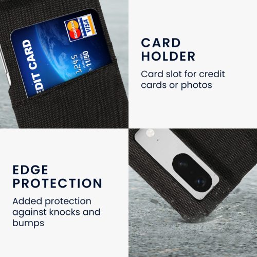 Kwmobile калъф за Google Pixel 8, тъмносив, текстил/пластмаса, 61883.19