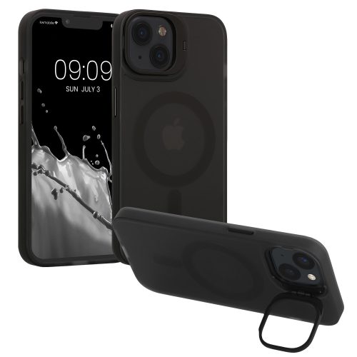 Калъф Kwmobile за Apple iPhone 13, черен/прозрачен, силикон, 61939.01