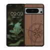 Kwmobile калъф за Google Pixel 8 Pro, кафяв, дърво/силикон, 61876.02