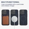 Калъф Kwmobile за Apple iPhone 14 Pro, тъмно син/прозрачен, силикон, 61937.17