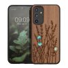 Kwmobile Кейс за Samsung Galaxy A54 5G, Кафяв, Дървен/Силиконов, 60799.09