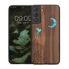 Kwmobile калъф за Samsung Galaxy S21 FE, кафяв/многоцветен, дърво/силикон, 56172.07