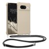 Kwmobile калъф с връзка за връзка за Google Pixel 8, кремав, силиконов, 61867.16