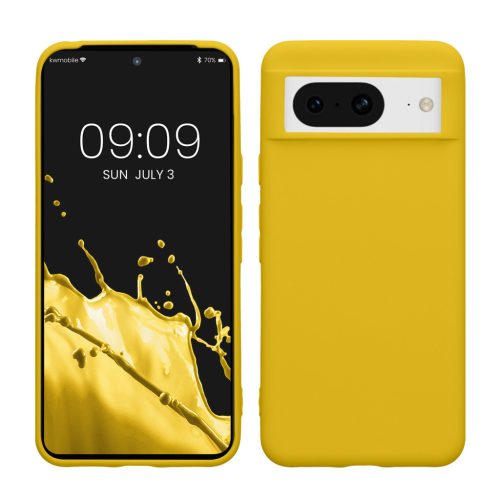 Kwmobile калъф за Google Pixel 8, жълт, силиконов, 61855.165