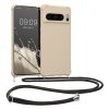Kwmobile калъф с връзка за връзка за Google Pixel 8 Pro, кремав, силиконов, 61868.16