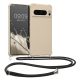Kwmobile калъф с връзка за връзка за Google Pixel 8 Pro, кремав, силиконов, 61868.16